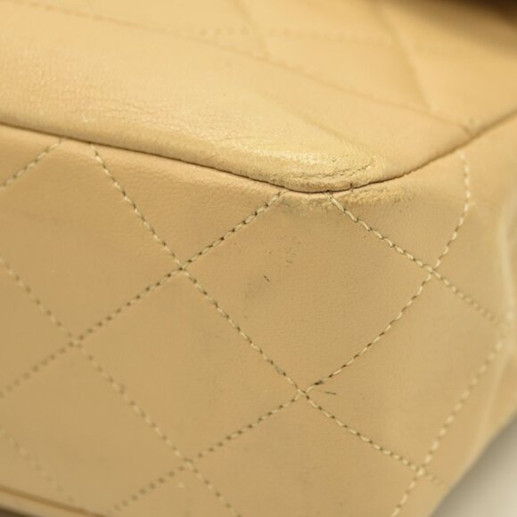 CHANEL Quilted CC Single Flap Shoulder Bag Matelasse Leather Chain - Picture 6 of 16